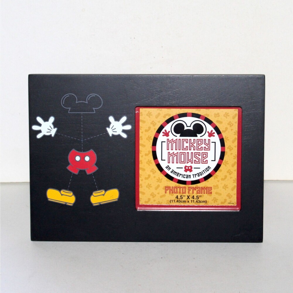 Disney Parks Photo Frame Mickey Mouse American Tradition black red table top